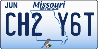 MO license plate CH2Y6T