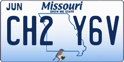MO license plate CH2Y6V
