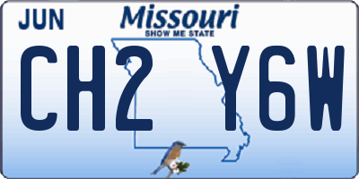 MO license plate CH2Y6W