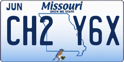 MO license plate CH2Y6X