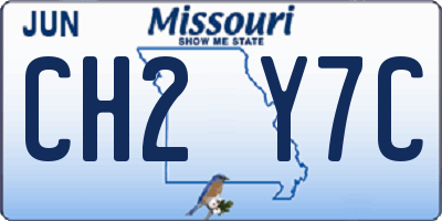 MO license plate CH2Y7C
