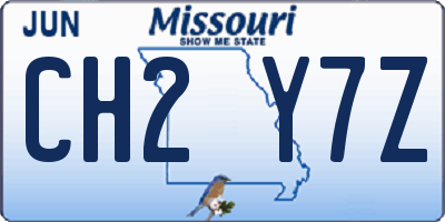 MO license plate CH2Y7Z