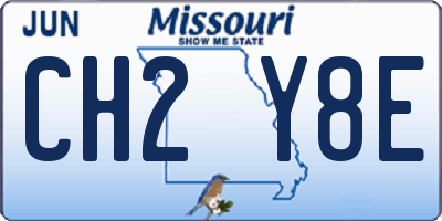 MO license plate CH2Y8E