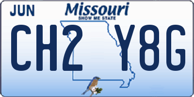 MO license plate CH2Y8G