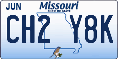 MO license plate CH2Y8K