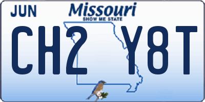 MO license plate CH2Y8T