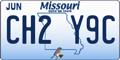 MO license plate CH2Y9C