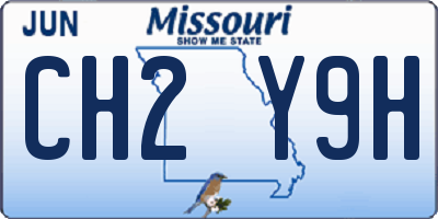 MO license plate CH2Y9H