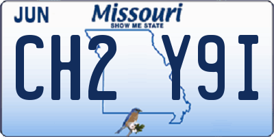 MO license plate CH2Y9I