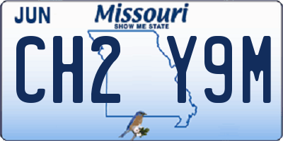 MO license plate CH2Y9M