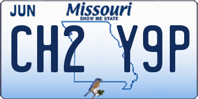 MO license plate CH2Y9P