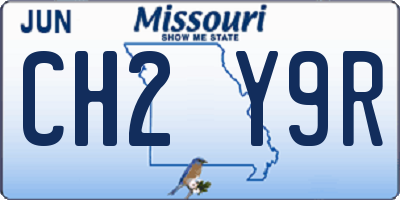 MO license plate CH2Y9R