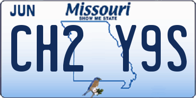 MO license plate CH2Y9S
