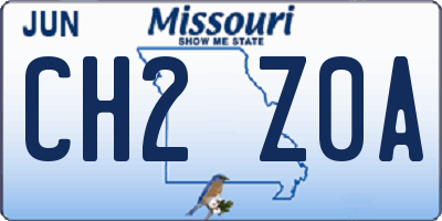 MO license plate CH2Z0A