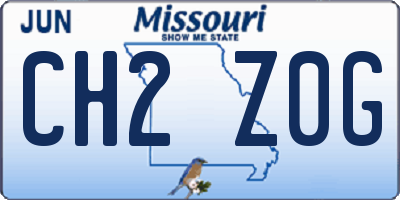 MO license plate CH2Z0G