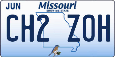 MO license plate CH2Z0H
