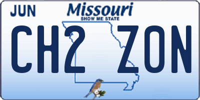 MO license plate CH2Z0N