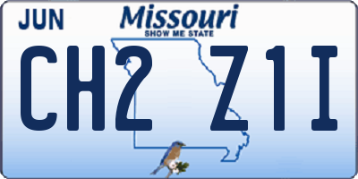MO license plate CH2Z1I