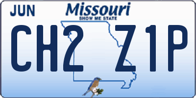 MO license plate CH2Z1P