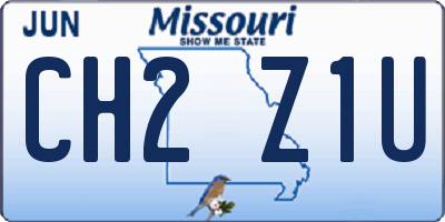 MO license plate CH2Z1U