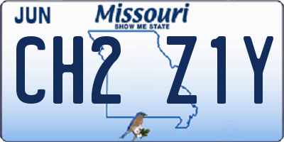 MO license plate CH2Z1Y