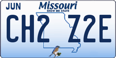 MO license plate CH2Z2E