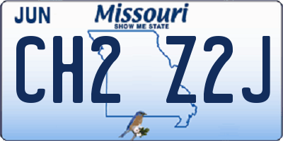 MO license plate CH2Z2J