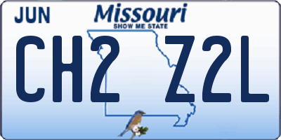 MO license plate CH2Z2L
