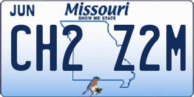 MO license plate CH2Z2M