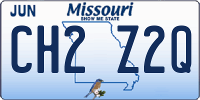 MO license plate CH2Z2Q