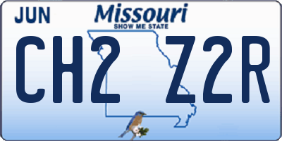 MO license plate CH2Z2R