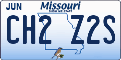 MO license plate CH2Z2S