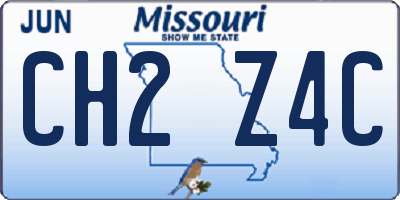 MO license plate CH2Z4C