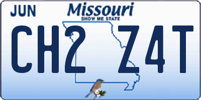 MO license plate CH2Z4T