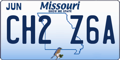 MO license plate CH2Z6A