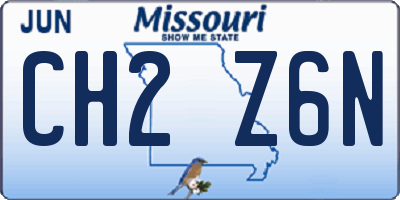 MO license plate CH2Z6N