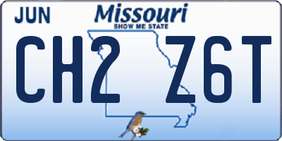 MO license plate CH2Z6T