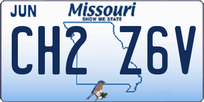 MO license plate CH2Z6V