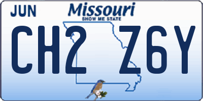 MO license plate CH2Z6Y