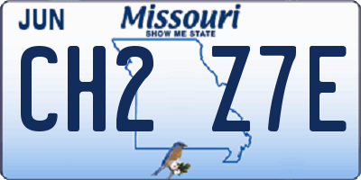 MO license plate CH2Z7E