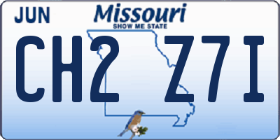 MO license plate CH2Z7I