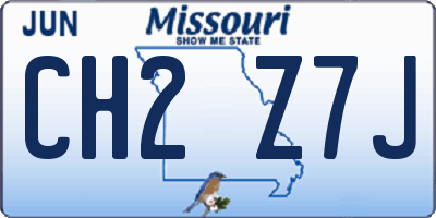 MO license plate CH2Z7J
