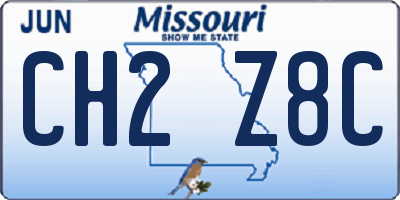 MO license plate CH2Z8C