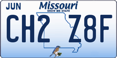 MO license plate CH2Z8F