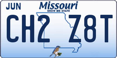 MO license plate CH2Z8T