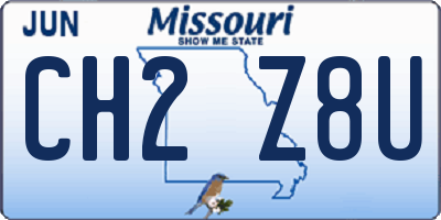 MO license plate CH2Z8U