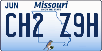 MO license plate CH2Z9H