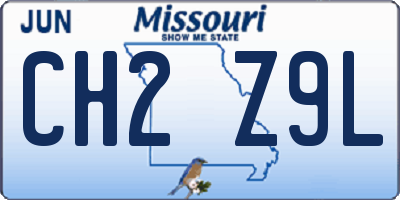 MO license plate CH2Z9L