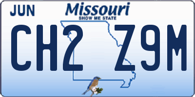 MO license plate CH2Z9M