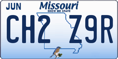 MO license plate CH2Z9R
